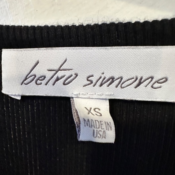 Betro Simone Cash Long-Sleeve Bodysuit Women’s XS Small  black stretch button up - Picture 3 of 8